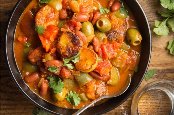 Plantain TVP Beef Stew with Broccoli