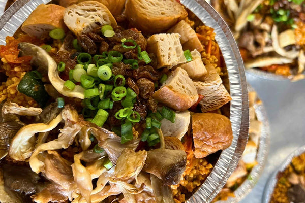 3. 🧡 Moroccan “Chicken” & Ancient Grains – Spiced & Soulful