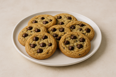 Vegan Chocolate Chip Cookies – 6 per portion