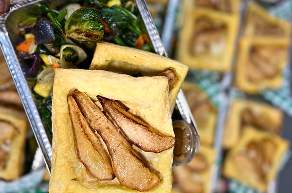 Rustic Pear Pastry & Sweet Vegetables