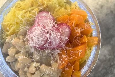Spaghetti Squash Fagioli & Tofu Salmon – Plant-based luxury