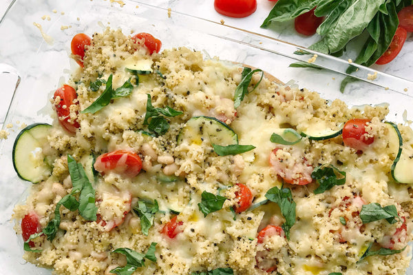 Quinoa Vegetable Bake with Tempeh