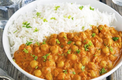 Chana Masala with Pakora!